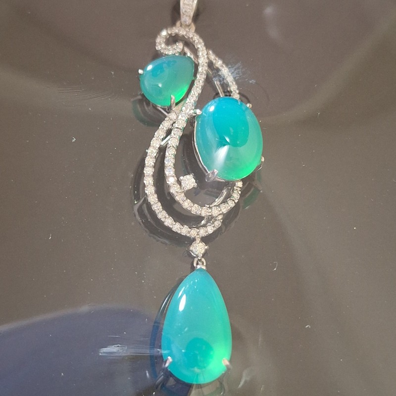 台灣藍寶(天然藍玉髓)-0