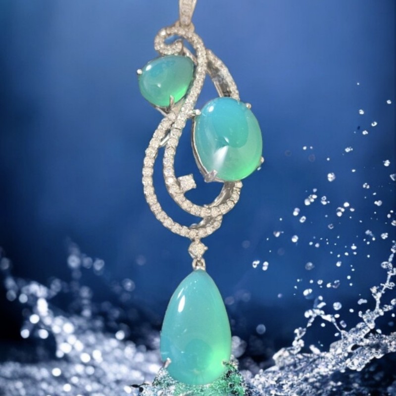 台灣藍寶(天然藍玉髓)-4