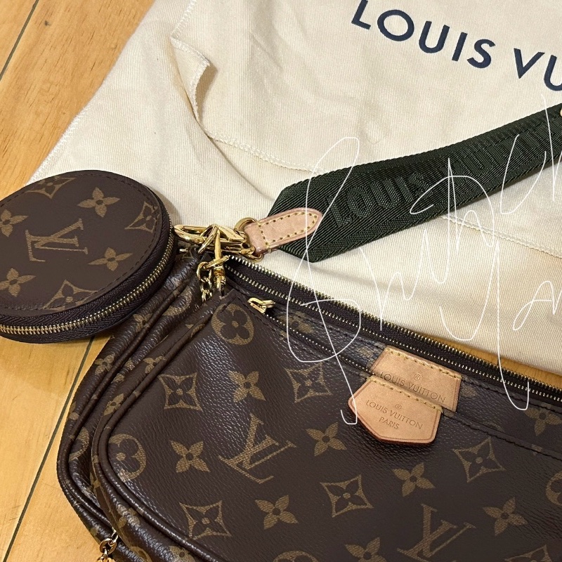 LV M44813 一包三用 麻將包 零錢包 三合一-5