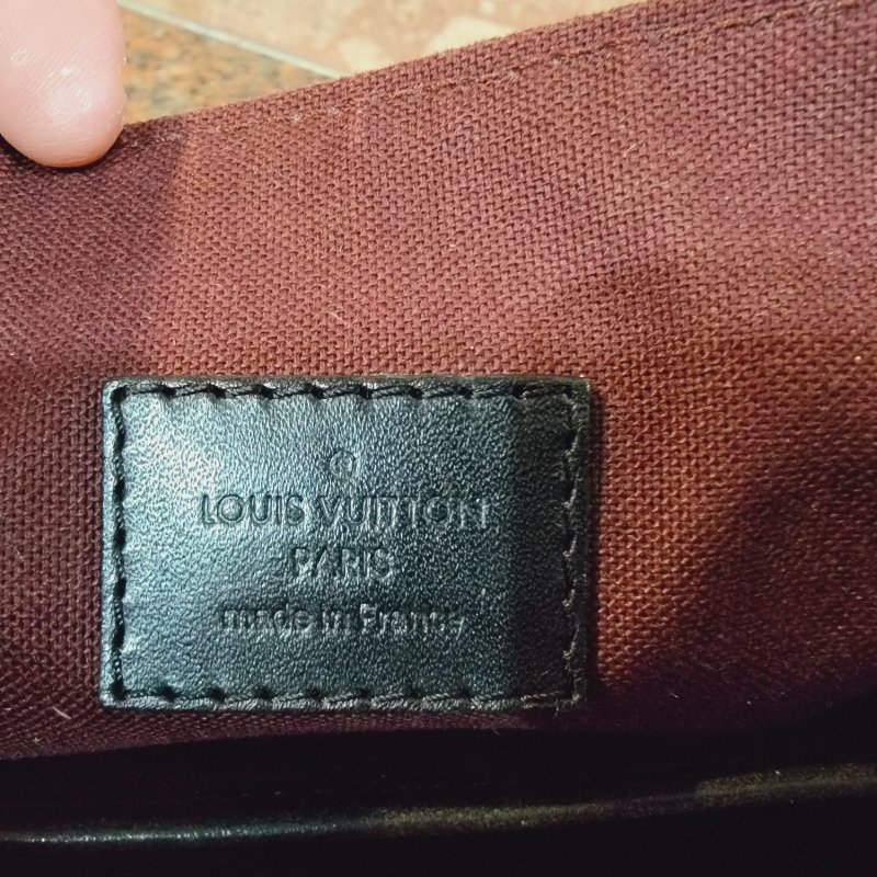 二手 九新 LOUIS VUITTON LV帆布翻蓋磁釦斜背包 /男女皆宜 老花郵差包-22