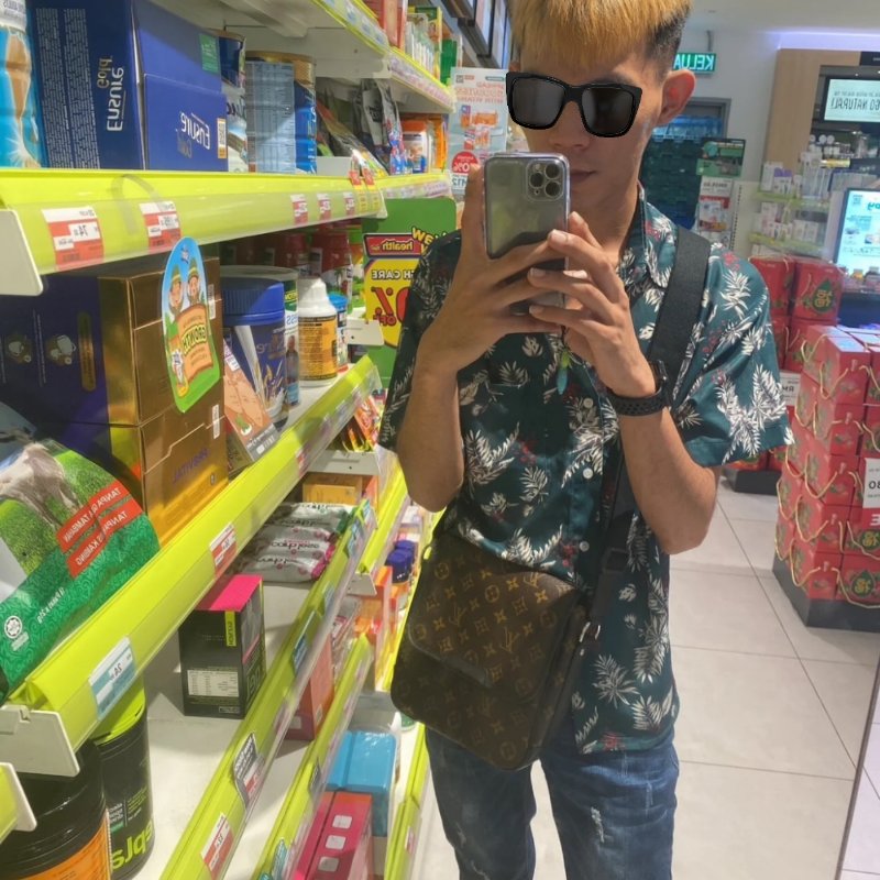 二手 九新 LOUIS VUITTON LV帆布翻蓋磁釦斜背包 /男女皆宜 老花郵差包-23