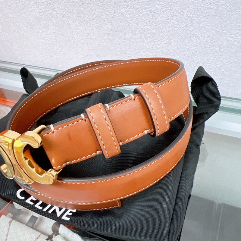 size 75✨Celine triomphe belt tan 25mm 凱旋門皮帶/腰帶 棕啡色-3