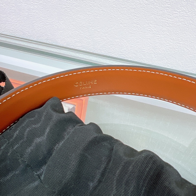 size 75✨Celine triomphe belt tan 25mm 凱旋門皮帶/腰帶 棕啡色-5