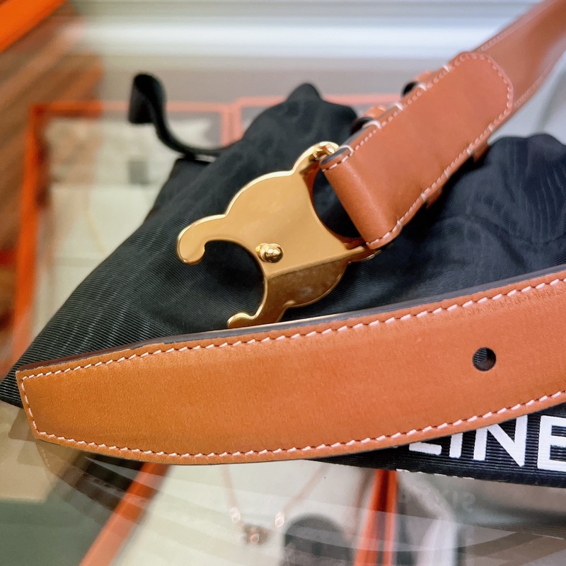 size 75✨Celine triomphe belt tan 25mm 凱旋門皮帶/腰帶 棕啡色-6
