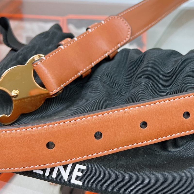 size 75✨Celine triomphe belt tan 25mm 凱旋門皮帶/腰帶 棕啡色-7