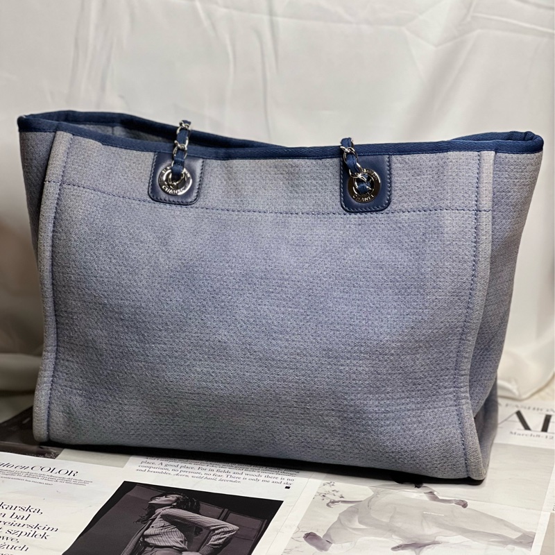 Chanel 牛仔丹寧沙灘包 中號-1