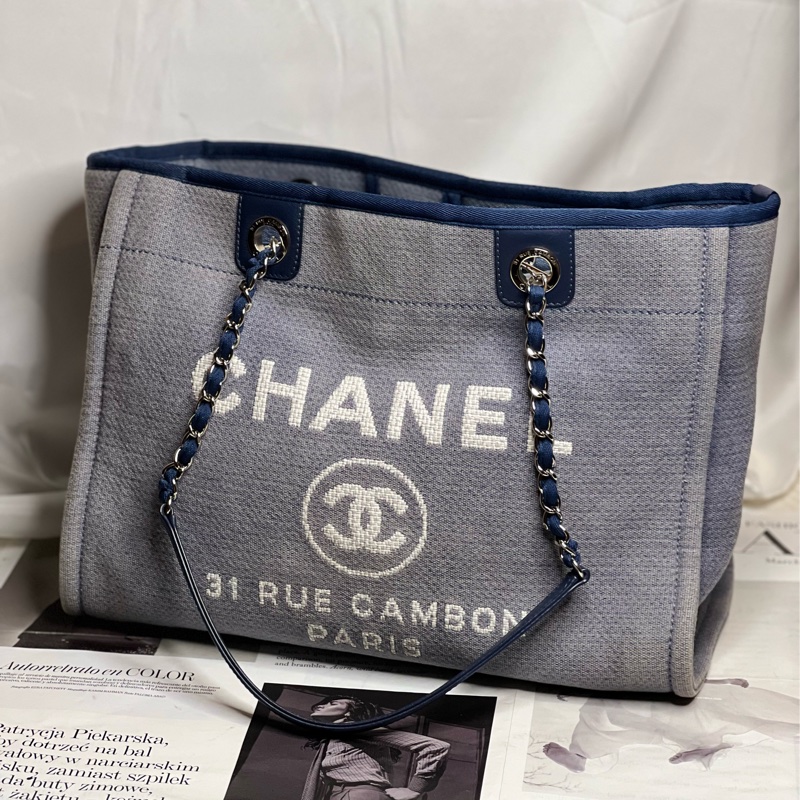 Chanel 牛仔丹寧沙灘包 中號-2