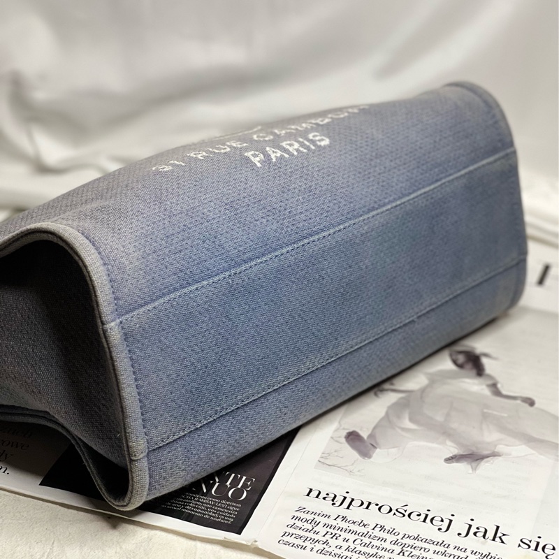 Chanel 牛仔丹寧沙灘包 中號-6