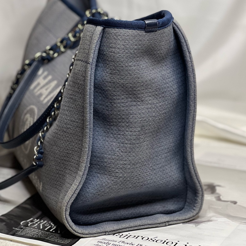 Chanel 牛仔丹寧沙灘包 中號-8