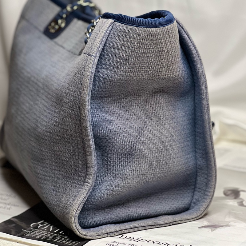 Chanel 牛仔丹寧沙灘包 中號-9