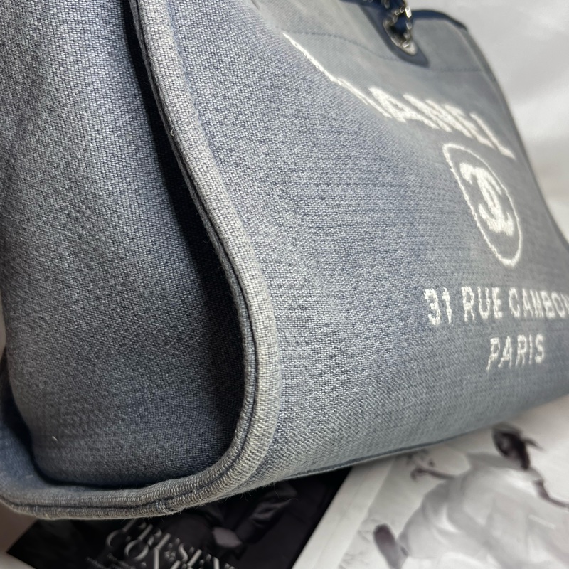 Chanel 牛仔丹寧沙灘包 中號-10