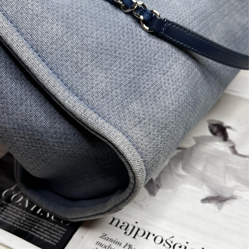 Chanel 牛仔丹寧沙灘包 中號-12