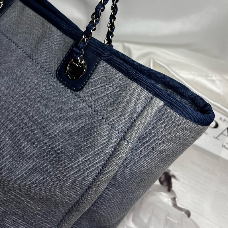 Chanel 牛仔丹寧沙灘包 中號-17