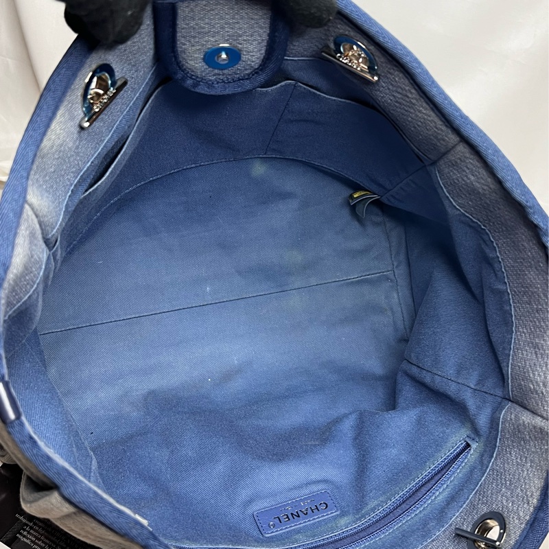 Chanel 牛仔丹寧沙灘包 中號-18