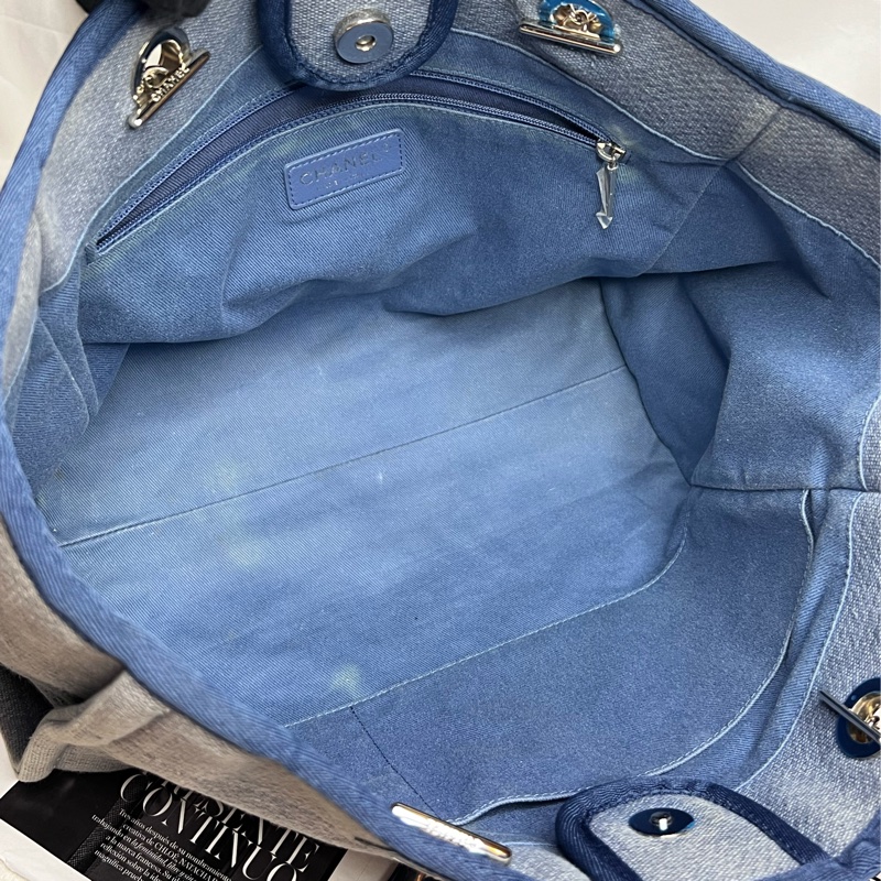 Chanel 牛仔丹寧沙灘包 中號-19