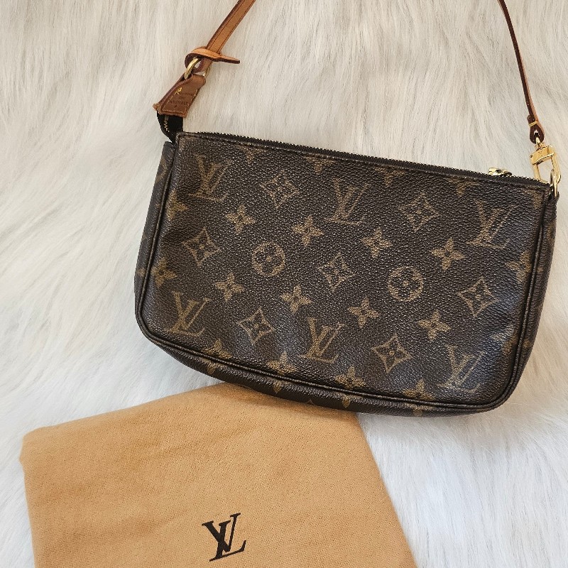 🎀👜曼蒂二手精品 👜🎀 LV 二手老花大款麻將包 lv麻將包 手提包 肩背包 腋下包-0