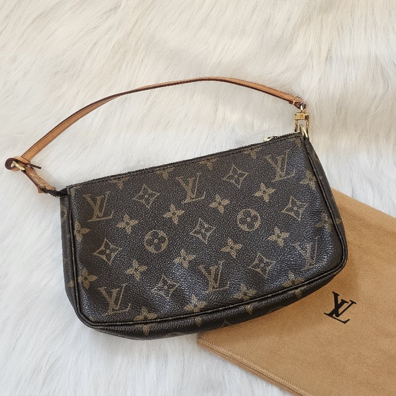 🎀👜曼蒂二手精品 👜🎀 LV 二手老花大款麻將包 lv麻將包 手提包 肩背包 腋下包-1