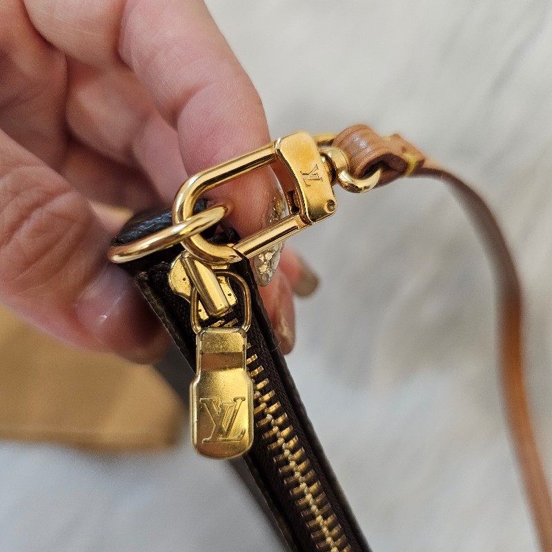 🎀👜曼蒂二手精品 👜🎀 LV 二手老花大款麻將包 lv麻將包 手提包 肩背包 腋下包-2