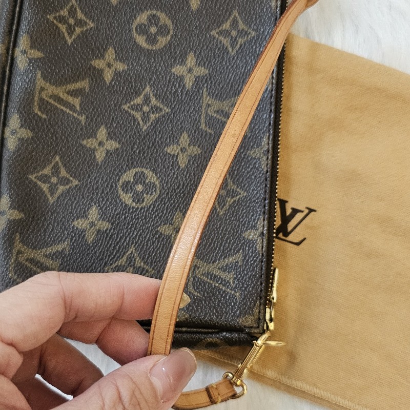 🎀👜曼蒂二手精品 👜🎀 LV 二手老花大款麻將包 lv麻將包 手提包 肩背包 腋下包-3