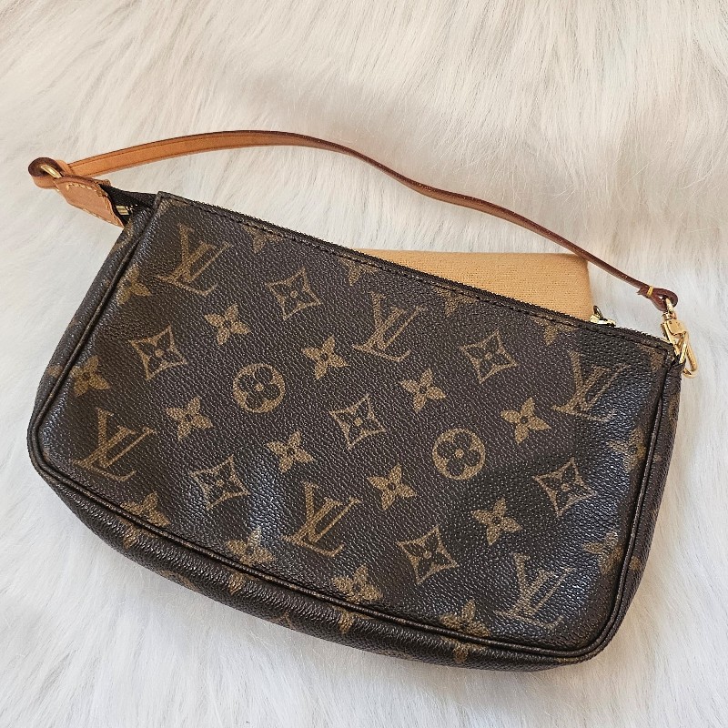 🎀👜曼蒂二手精品 👜🎀 LV 二手老花大款麻將包 lv麻將包 手提包 肩背包 腋下包-6