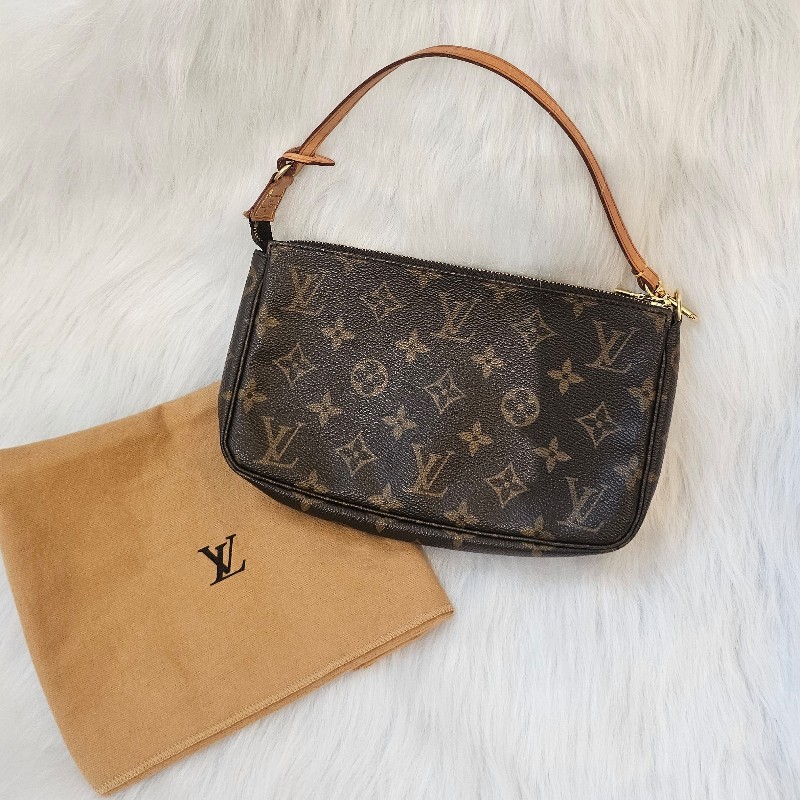 🎀👜曼蒂二手精品 👜🎀 LV 二手老花大款麻將包 lv麻將包 手提包 肩背包 腋下包-8