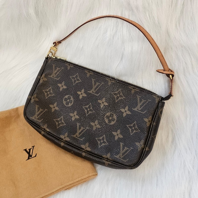 🎀👜曼蒂二手精品 👜🎀 LV 二手老花大款麻將包 lv麻將包 手提包 肩背包 腋下包-9