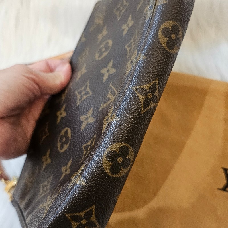 🎀👜曼蒂二手精品 👜🎀 LV 二手老花大款麻將包 lv麻將包 手提包 肩背包 腋下包-17