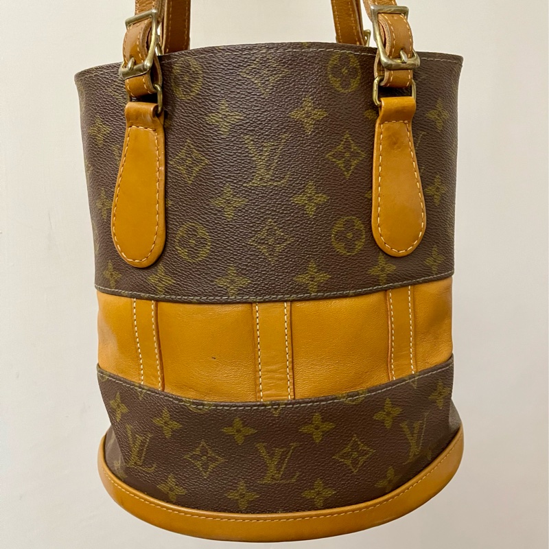 Louis Vuitton LV 限量款 經典 老花 水桶包 圓筒包 肩背包 手提包 手拿包-0