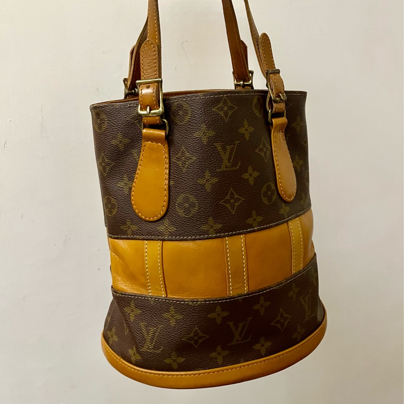 Louis Vuitton LV 限量款 經典 老花 水桶包 圓筒包 肩背包 手提包 手拿包-3