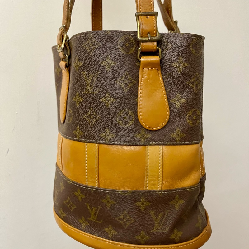 Louis Vuitton LV 限量款 經典 老花 水桶包 圓筒包 肩背包 手提包 手拿包-4