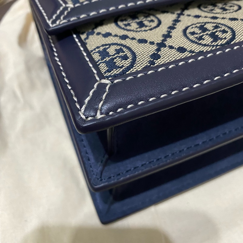 全新Tory Burch T MONOGRAM 老花緹花風琴包-2