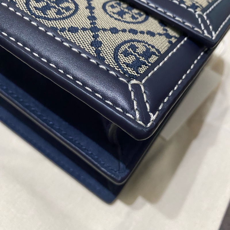 全新Tory Burch T MONOGRAM 老花緹花風琴包-3