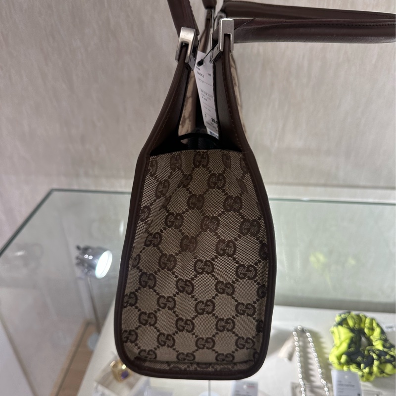 【Gucci】老花棕色手提肩背包-4