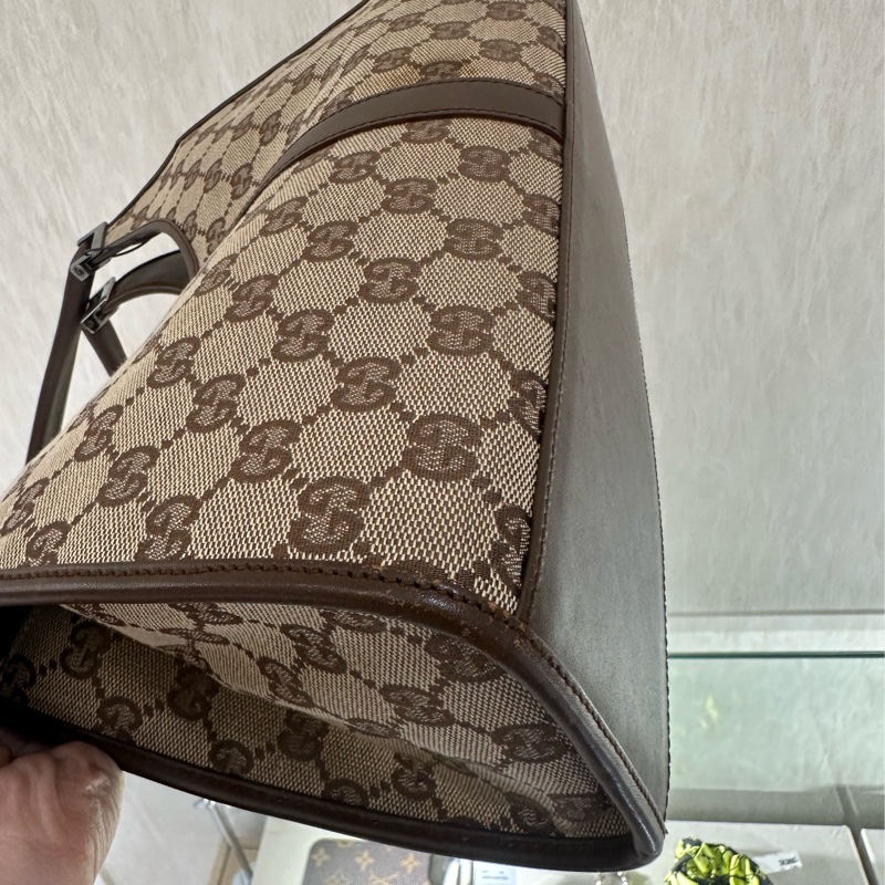 【Gucci】老花棕色手提肩背包-8