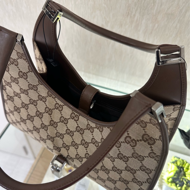 【Gucci】老花棕色手提肩背包-14