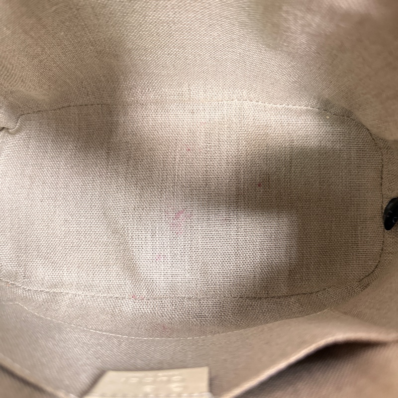 GUCCI 白牛革壓紋手提斜背貝殼包449654-7