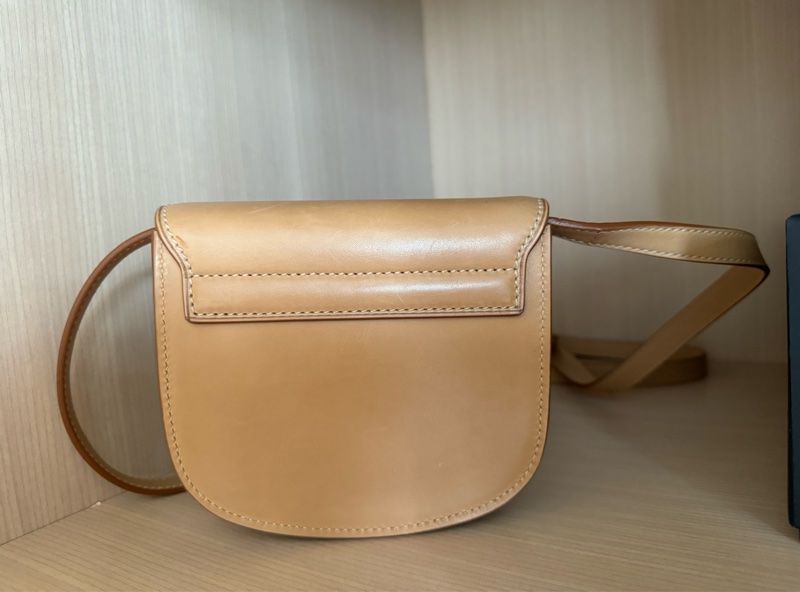 YSL Kaia mini leather shoulder bag 迷你馬鞍包 焦糖色-1