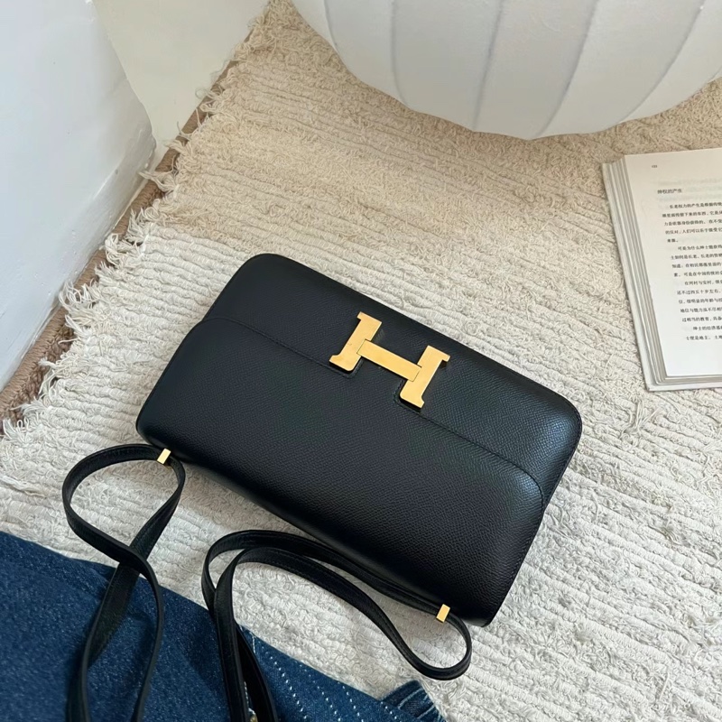 Hermes Constance elan 黑玫瑰金扣-3