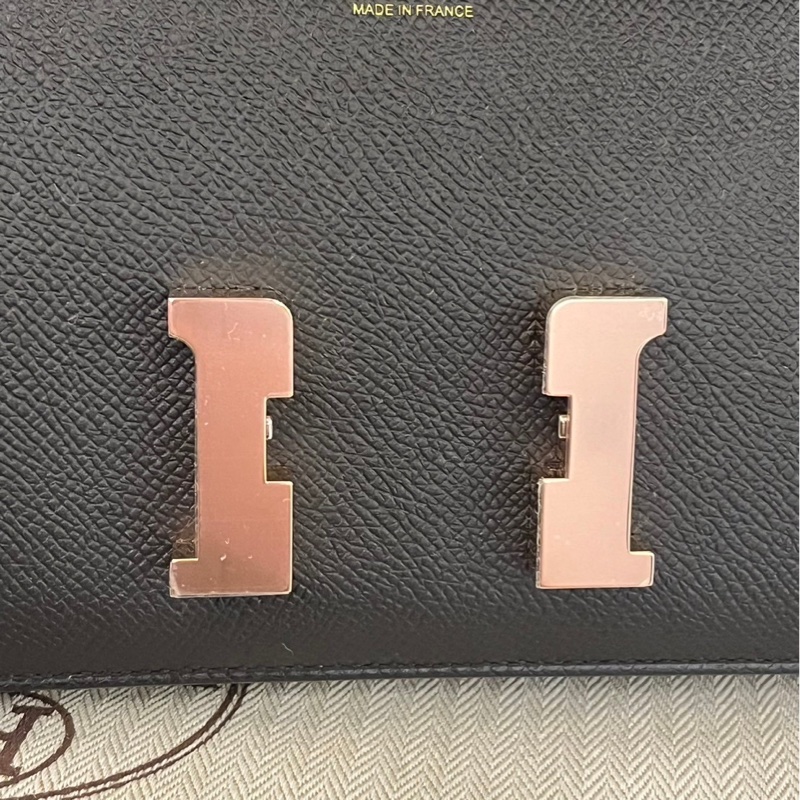 Hermes Constance elan 黑玫瑰金扣-7