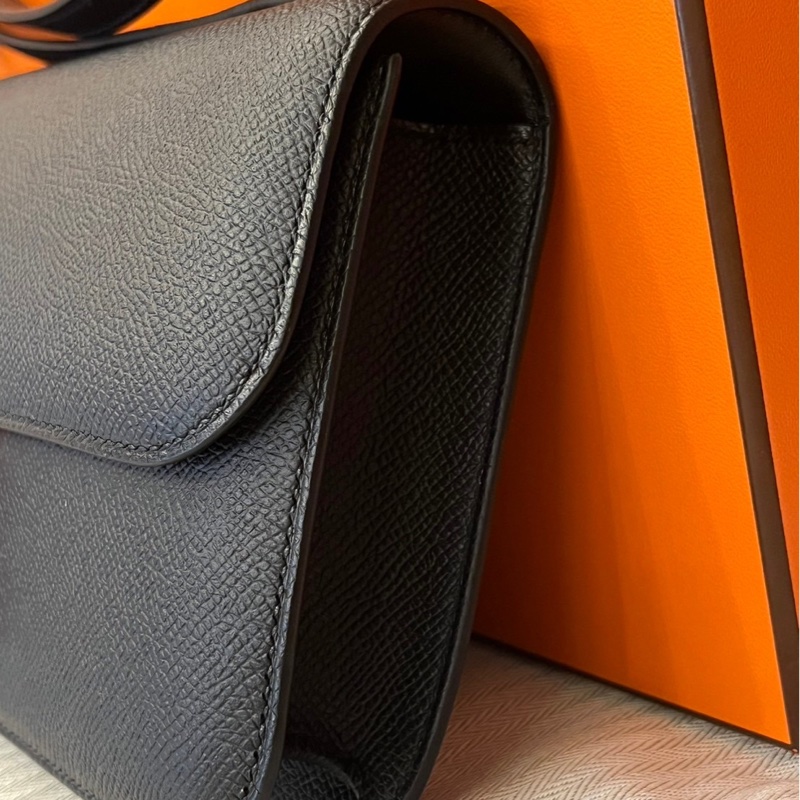 Hermes Constance elan 黑玫瑰金扣-15