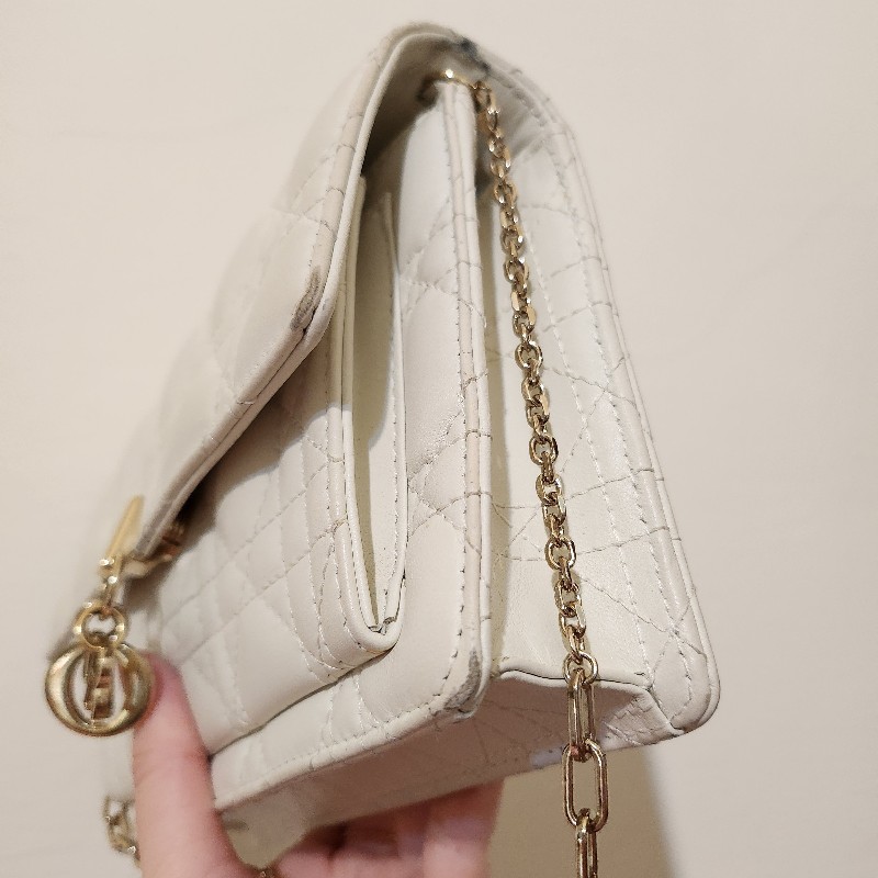 Dior Miss Dior Woc 白色珍珠鏈包-1
