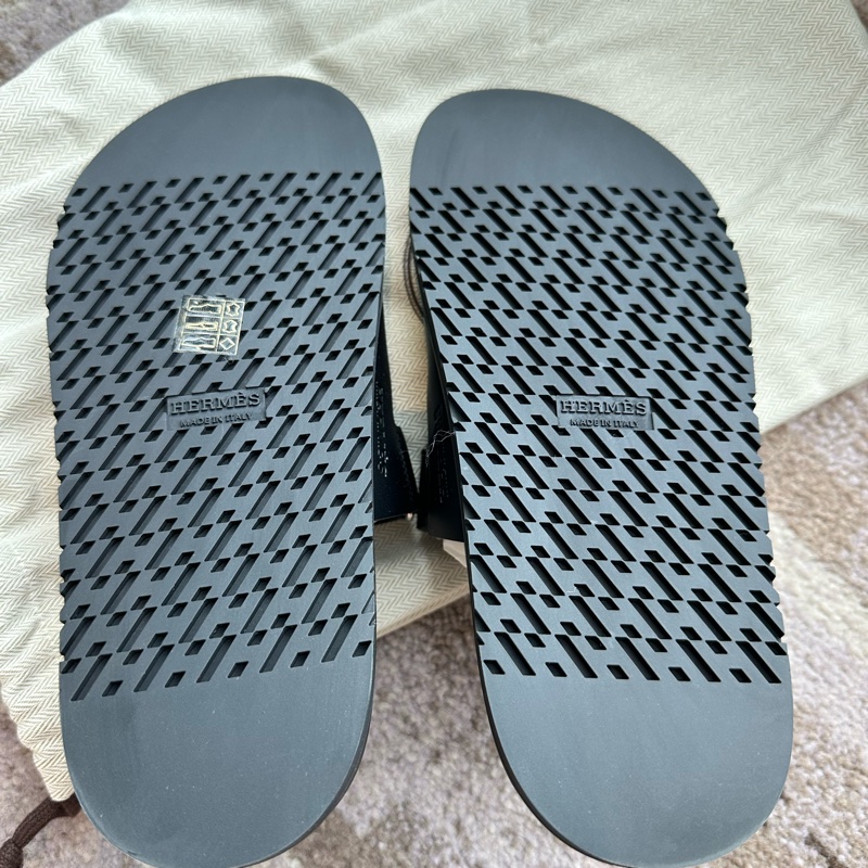 愛馬仕hermes黑色二舅鞋-3