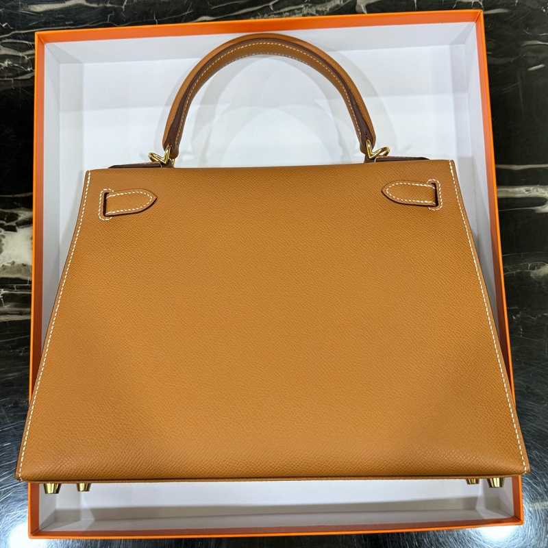 愛馬仕 Hermés Kelly 28金棕Epsom外縫/金釦/ B刻-2