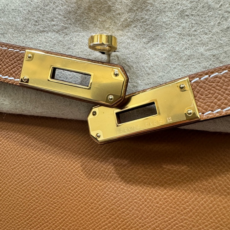 愛馬仕 Hermés Kelly 28金棕Epsom外縫/金釦/ B刻-3