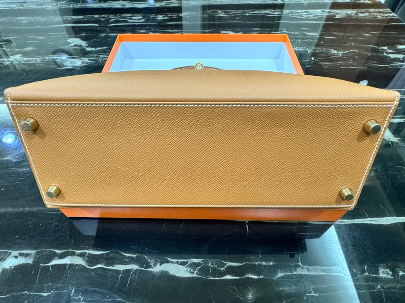 愛馬仕 Hermés Kelly 28金棕Epsom外縫/金釦/ B刻-10