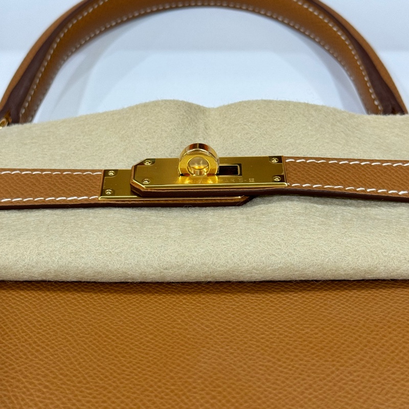 愛馬仕 Hermés Kelly 28金棕Epsom外縫/金釦/ B刻-12