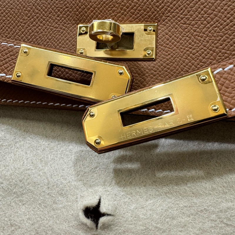 愛馬仕 Hermés Kelly 28金棕Epsom外縫/金釦/ B刻-13