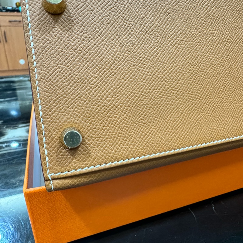 愛馬仕 Hermés Kelly 28金棕Epsom外縫/金釦/ B刻-15