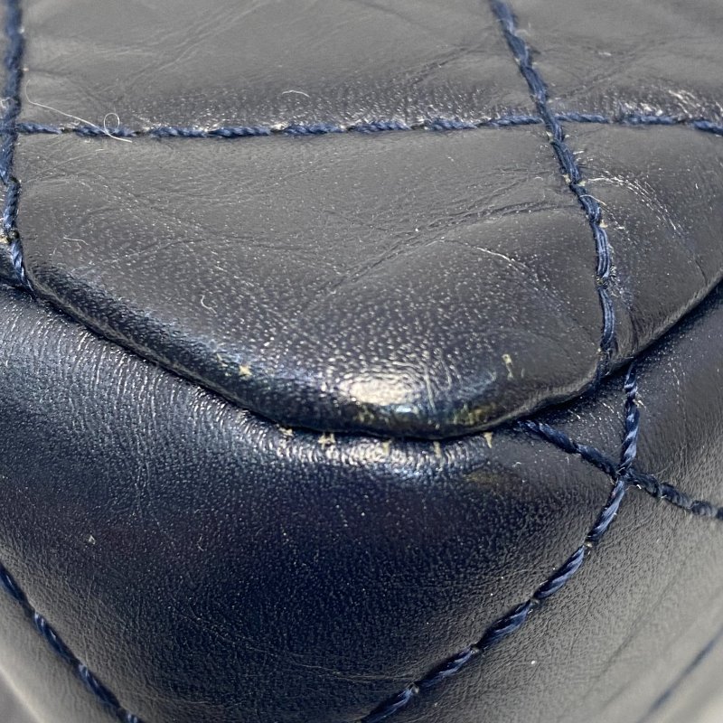 △ Chanel 香奈兒 2.55 Jumbo Navy Aged Calfskin Ruthenium-Finish Metal Chain Flap Bag 2.55特大號深藍色舊化小牛皮鍍釕金屬鏈條肩背袋 A37590 - 247007323-8