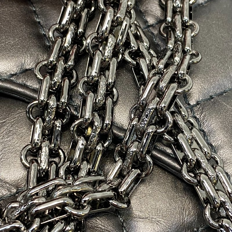 △ Chanel 香奈兒 2.55 Metallic Dark Grey Aged Calfskin Silver-tone Metal Chain Flap Bag 2.55金屬深灰色舊化牛皮銀色金屬鏈條肩揹袋 A37587 - 247007761-14